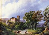 Barend Cornelis Koekkoek Famous Paintings - The Ruined Castle